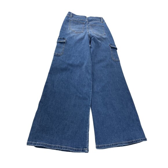 YMI High-Rise Skater Wide-Leg womans blue denim Jeans Size 3/26 SKU 9455 - Picture 10 of 13